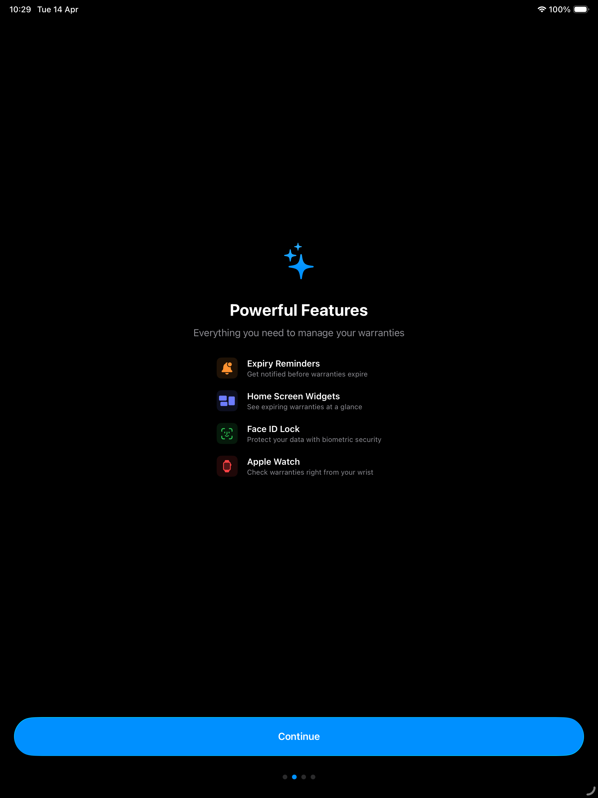 MyWrntee iPad Items