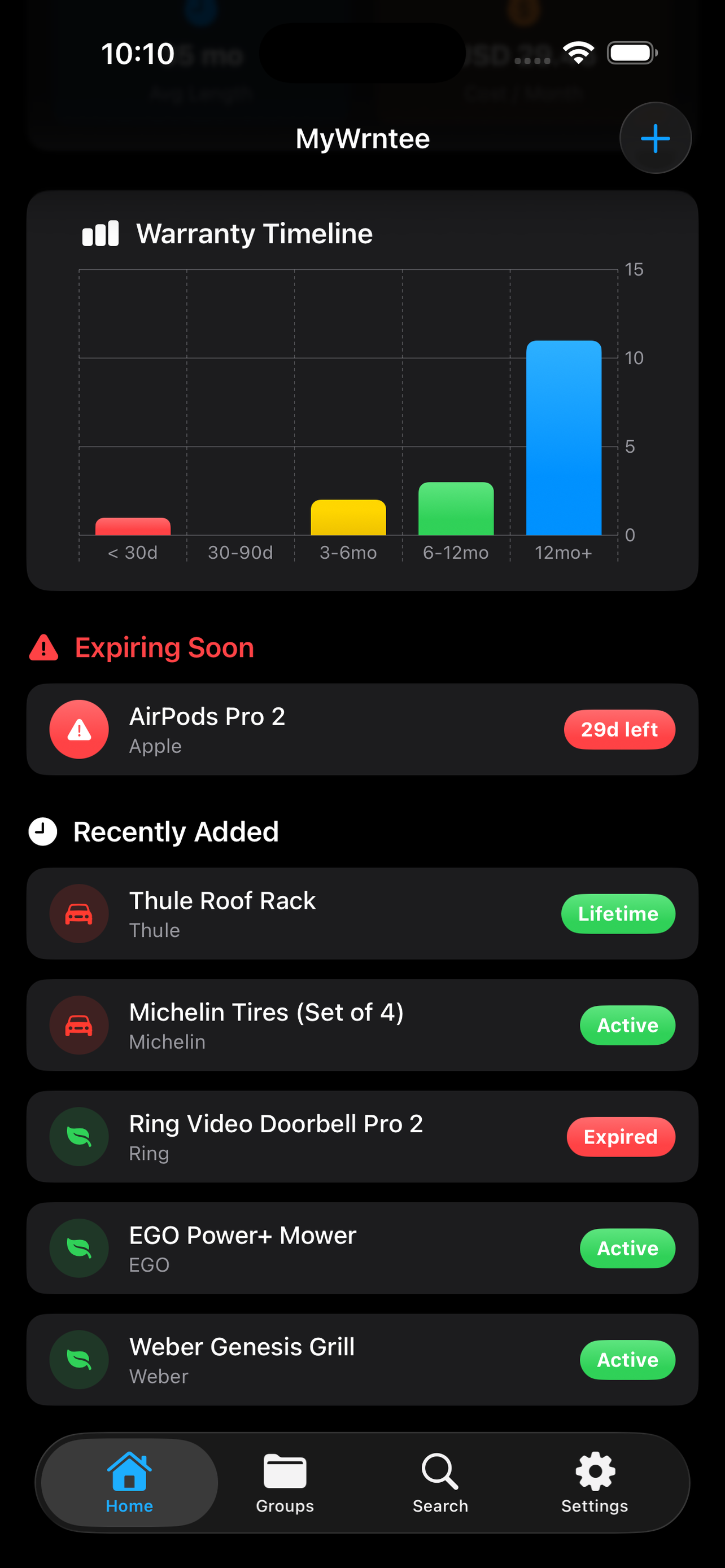 MyWrntee Widgets