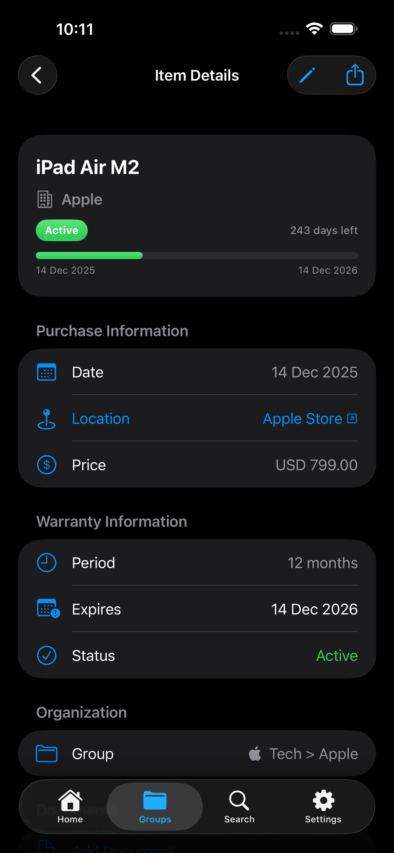 MyWrntee Receipt Scanner